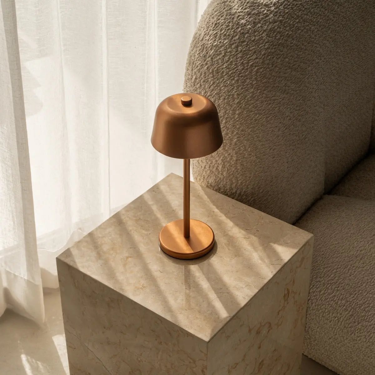 Anton Copper Rechargeable Table Lamp | Stylish & Cordless Lighting