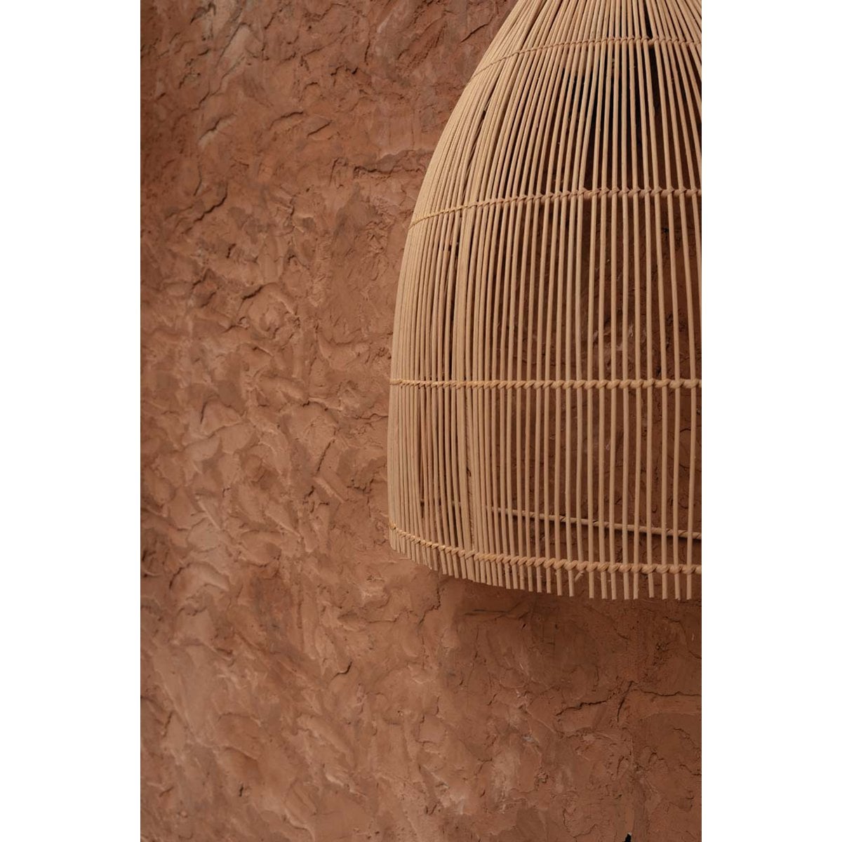 Rattan Wall Lamp - Natural Woven Design, Large Size