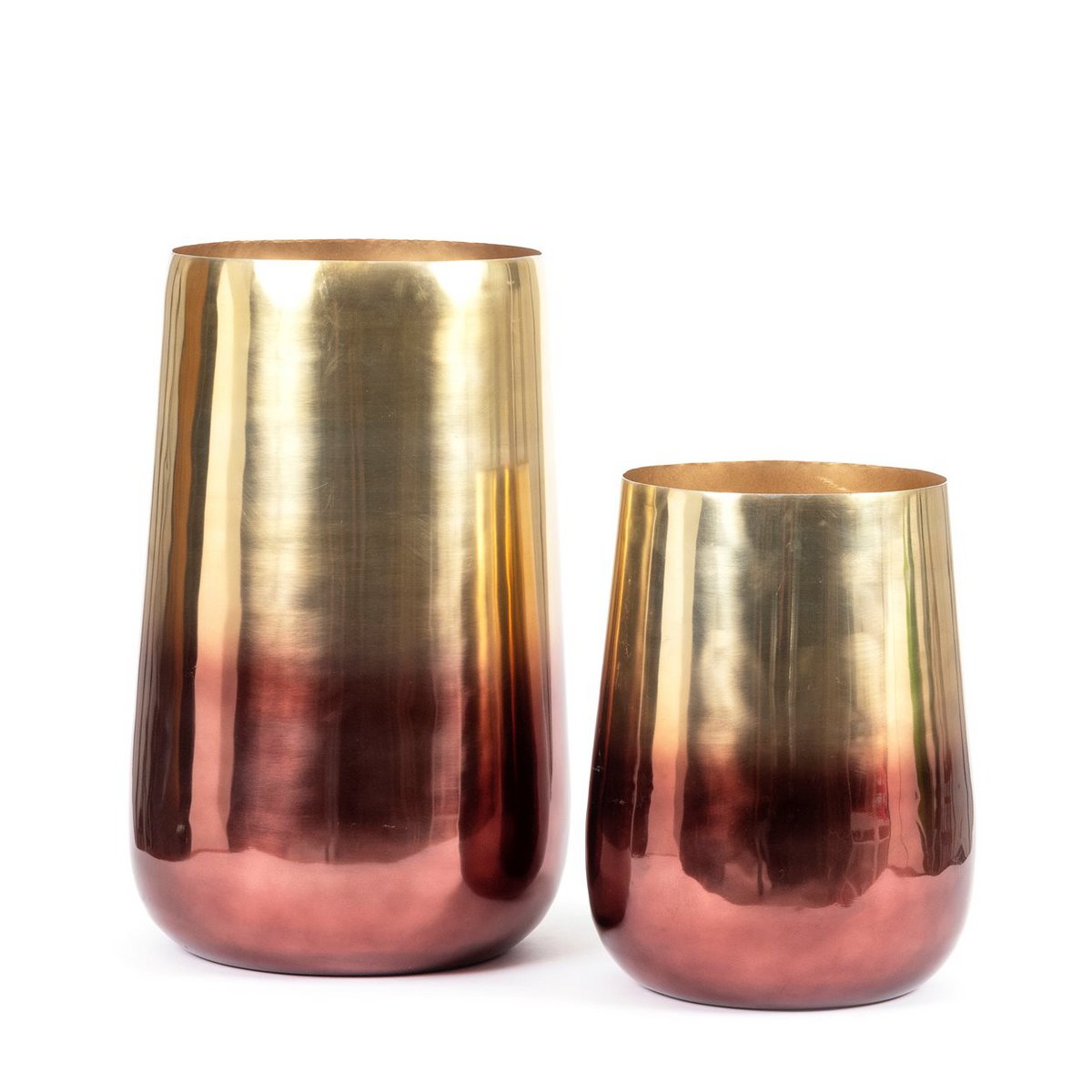 Brass Planter XL – Two Tone Decorative Plant Pot for Living Room