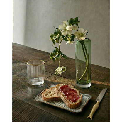 The Lotus Ice Square Plate - Grey Brown - L
