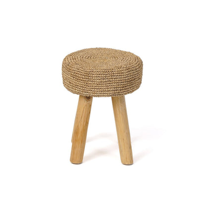 Raffia Stool - Natural