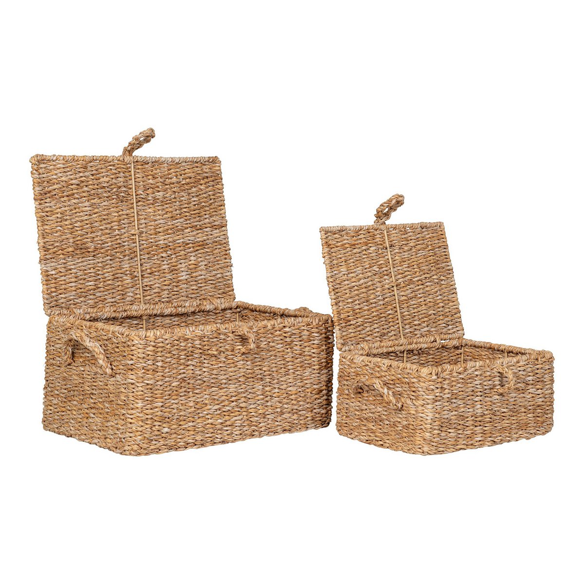 Seagrass Storage Baskets - Natural Iron Bogra Set of 2