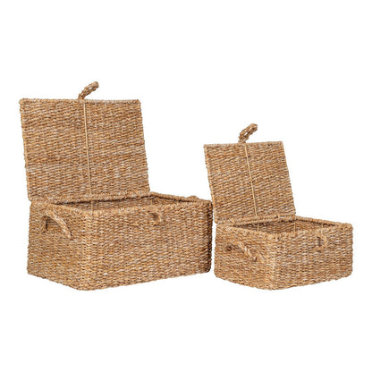 Seagrass Storage Baskets - Natural Iron Bogra Set of 2