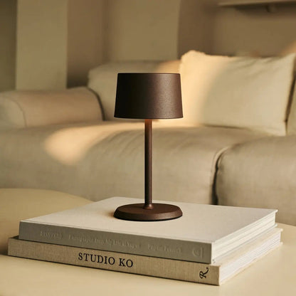 David Mocha Brown Rechargeable Table Lamp 2 in 1 with Adjustable Height | Dimmable & Cordless