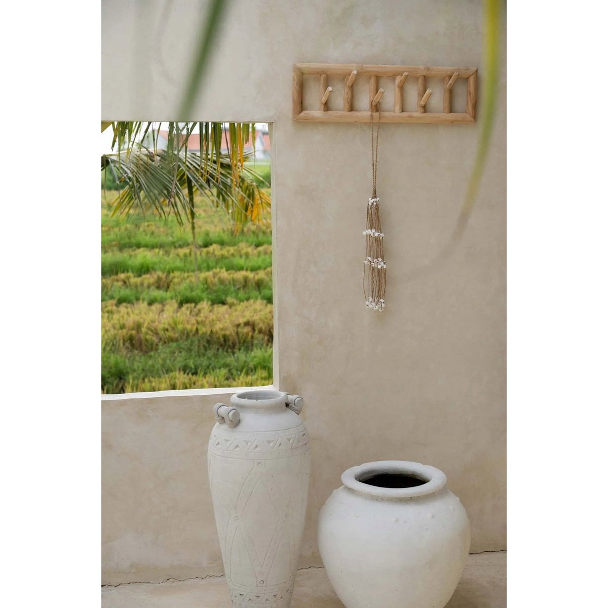 Seashell Tassel - Long White Shell Wall Hanging, Bohemian Decor