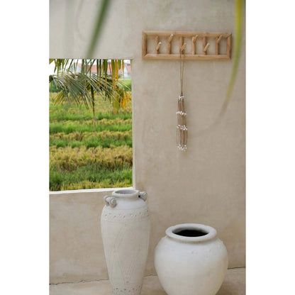Seashell Tassel - Long White Shell Wall Hanging, Bohemian Decor