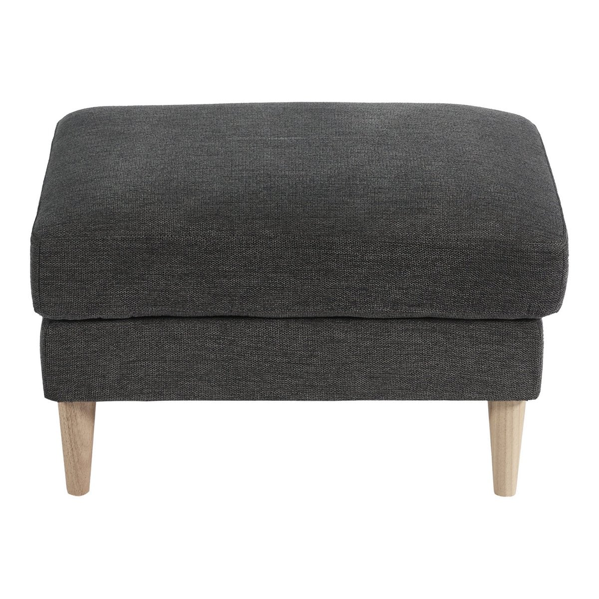 Velvet Pouf - Dark Grey Footstool, Modern Accent Seat, 52x68x42 cm