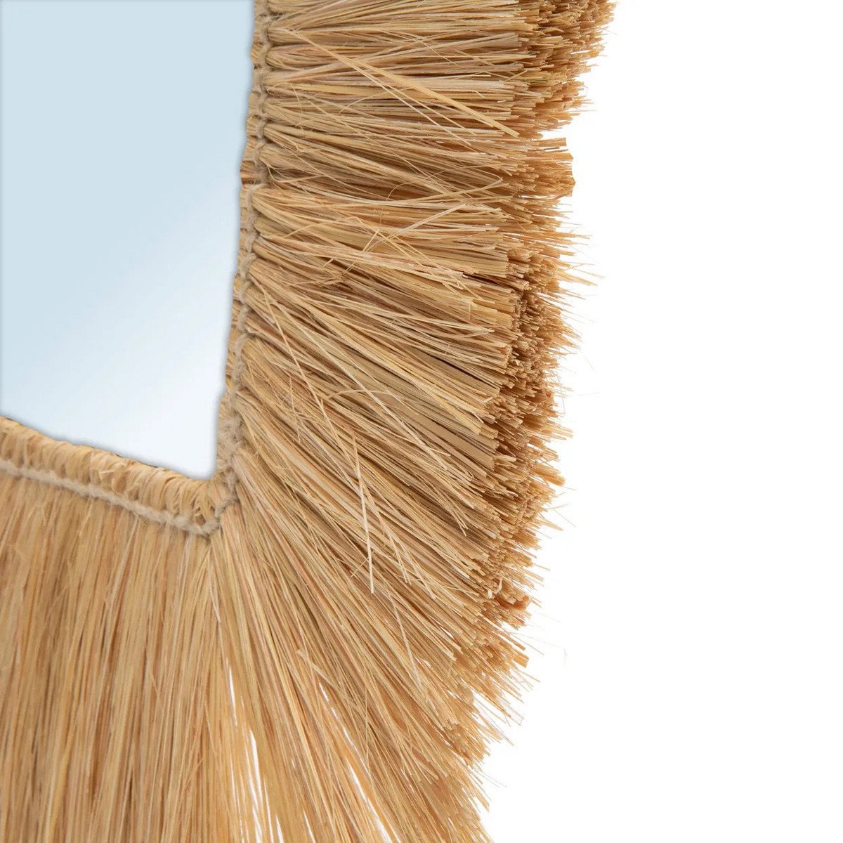 Natural Grass Wall Mirror - Square Goa Design, Medium