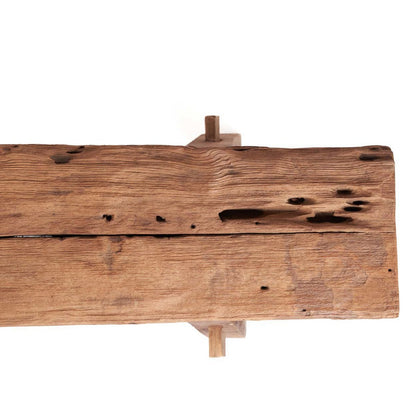 Natural Wood Rustic Bench - Organic Entryway Seating
