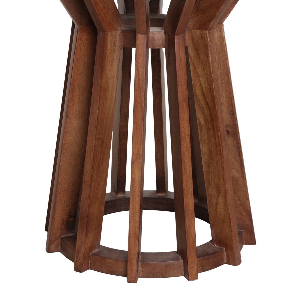 Marble Side Table - Black Mango Wood Accent Table, 40x40x50 cm