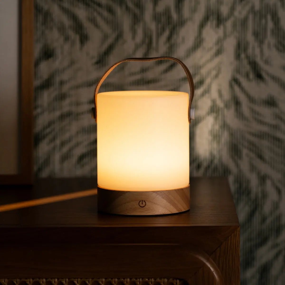 Cordless Wooden Table Lamp – Light Brown Dimmable Rechargeable Lamp