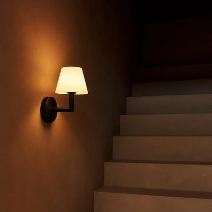 Black Wooden Wall Lamp – Cordless Rechargeable Dimmable Lighting