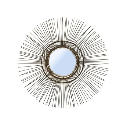 Tropical Accent Mirror – Black Finish, Large Size