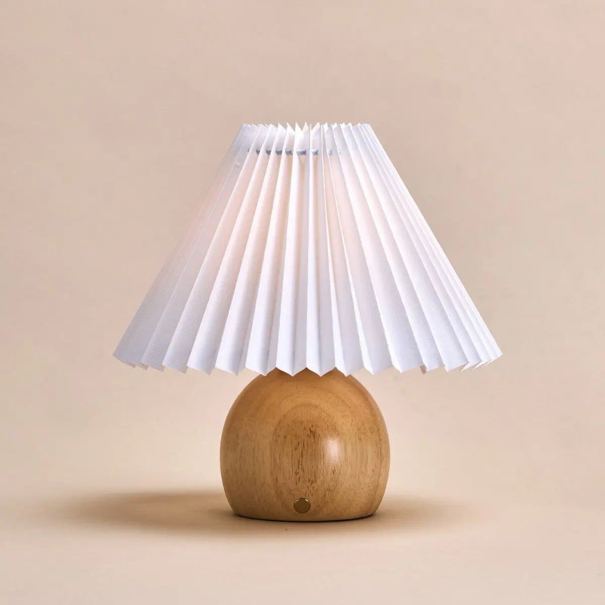Wood and Paper Table Lamp - Light Brown Rechargeable Dimmable