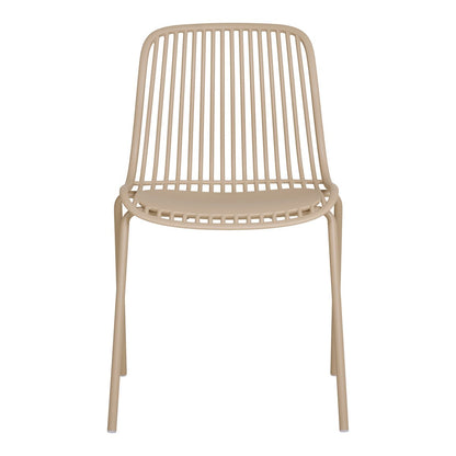Branson Garden Chair - Sand, Stackable, 55x46.5x82 cm - Set of 4