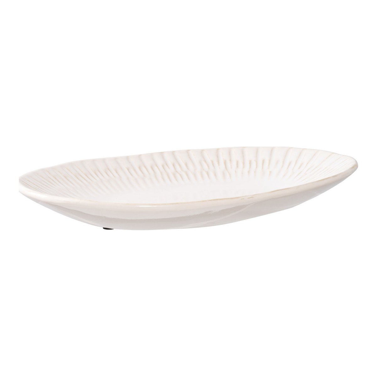 Ceramic Tray - White Nordic Style Decorative Tray, 30.5cm