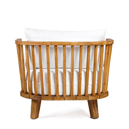 Teak Daybed - Natural White Water-Repellent Cushions