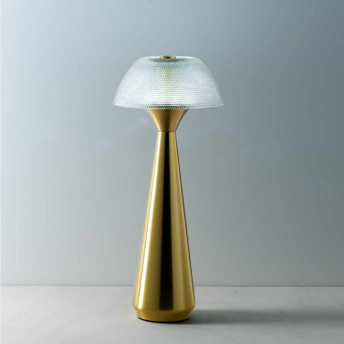 LED Table Lamp - Brass Finish, Dimmable Ambient Lighting