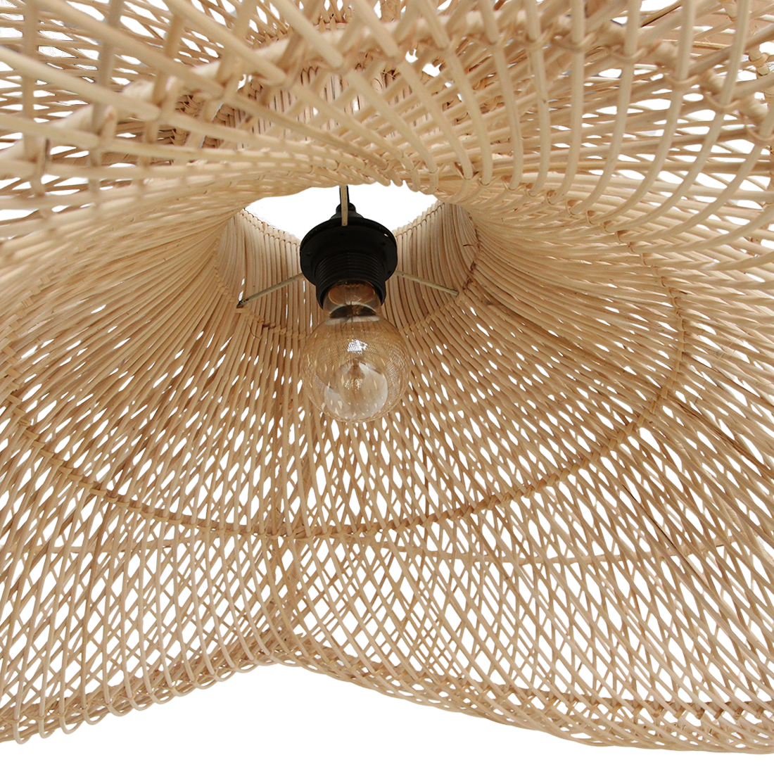 Rattan Pendant Light Organic XL – Handwoven Shade, Natural Style