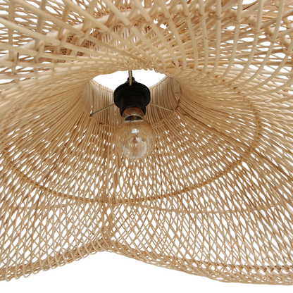 Rattan Pendant Light Organic XL – Handwoven Shade, Natural Style