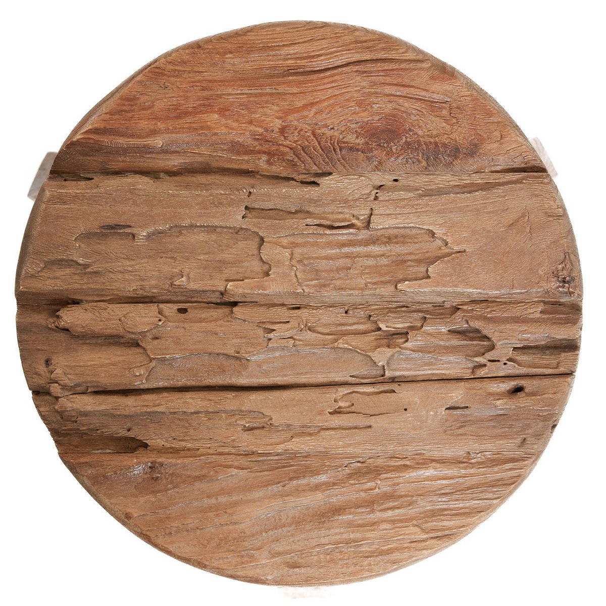 Teak Yatai Stool - Natural Wood Accent Piece - Medium