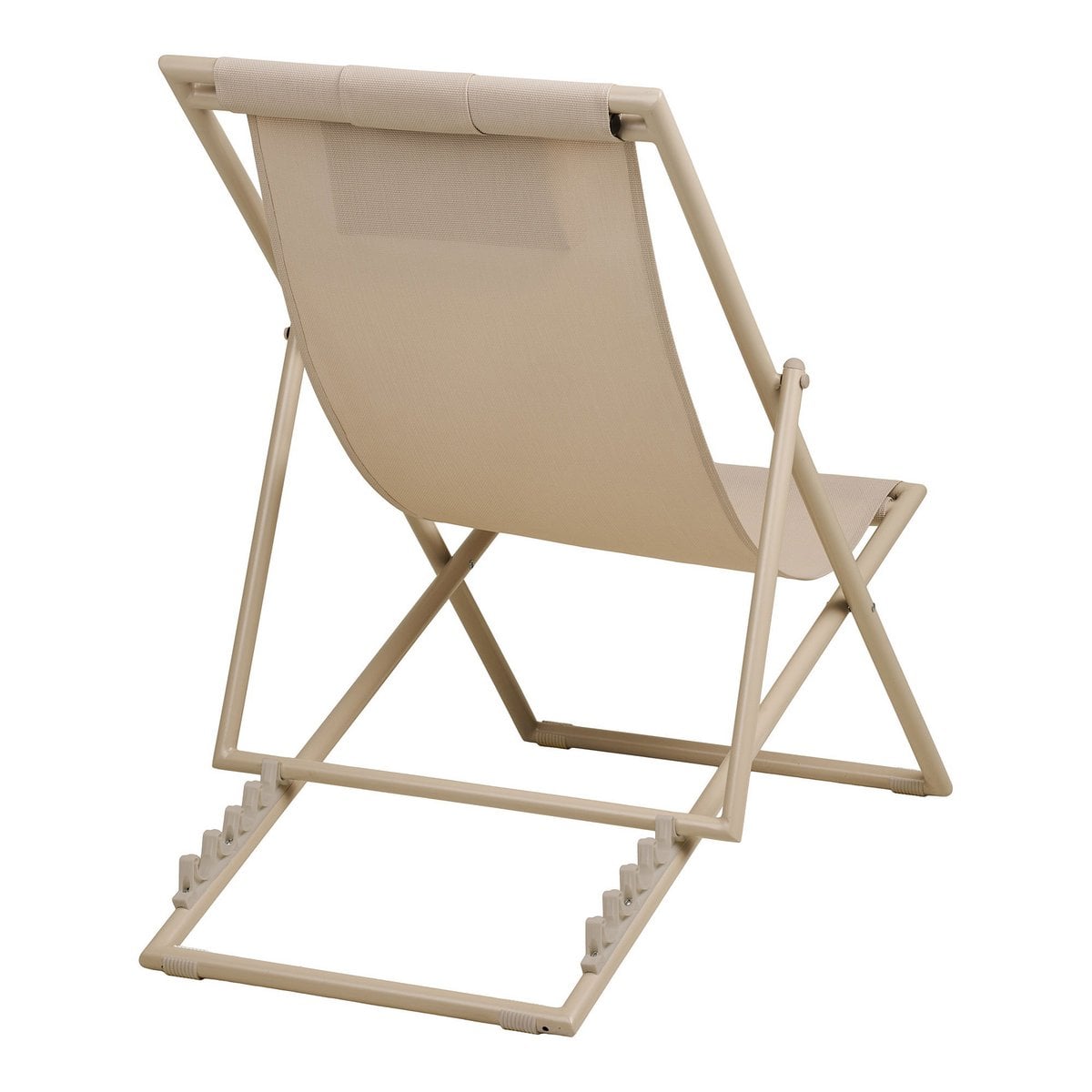 Curtis Beach chair with 4-position backrest, textilene/steel, taupe