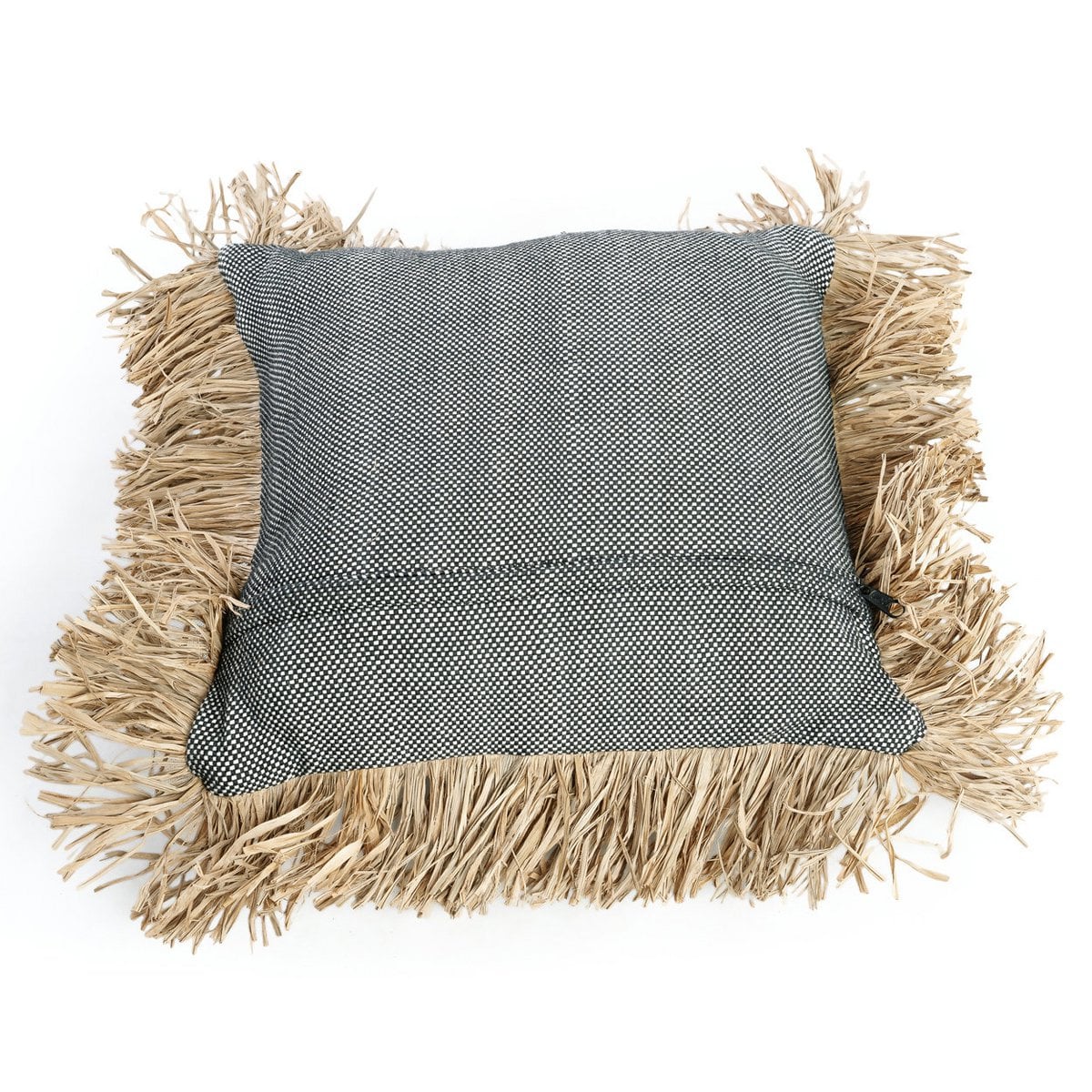 Coussin en coton Bonita - Noir Naturel - 40x40
