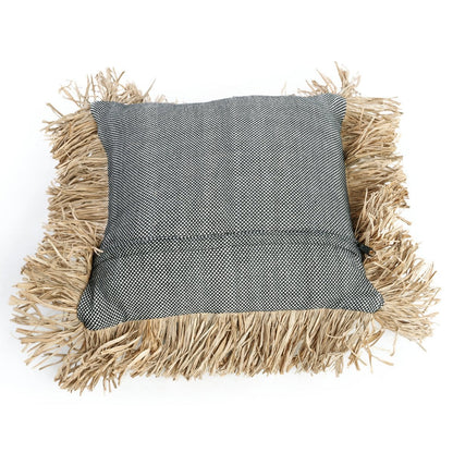 Coussin en coton Bonita - Noir Naturel - 40x40