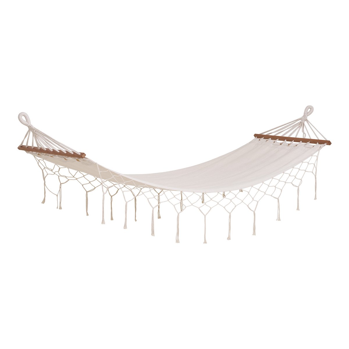 Edessa Hammock - Off White, Polyester/Cotton/Larch