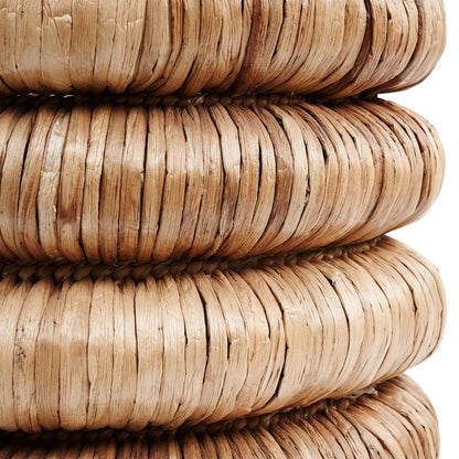Chunky Water Hyacinth Basket with Handles for Storage & Laundry
