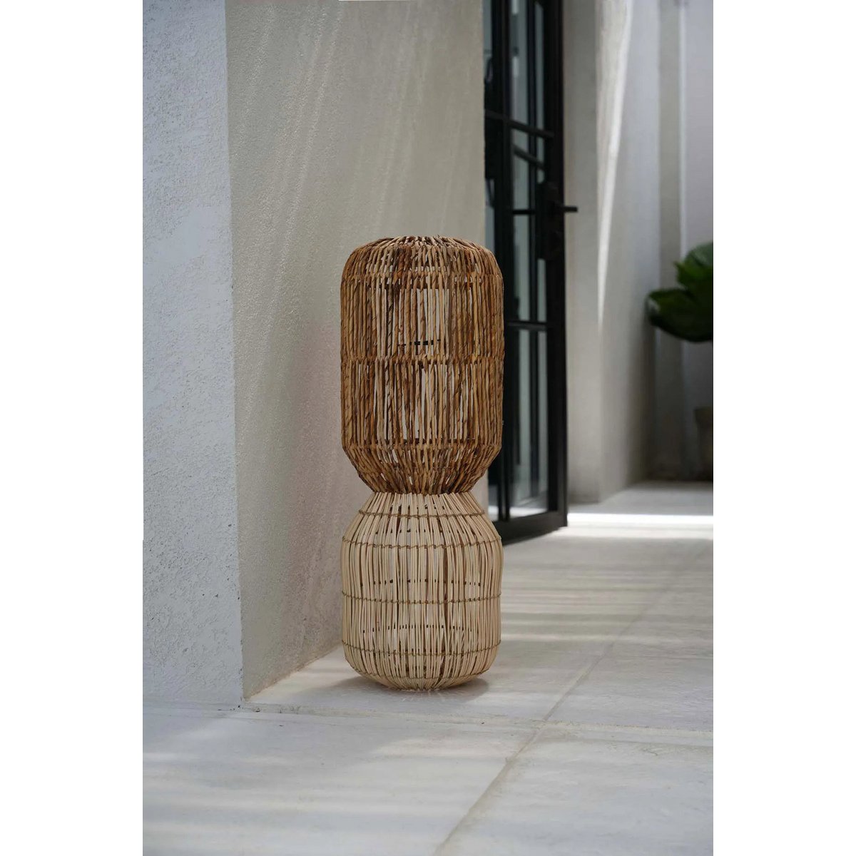Rattan Pendant Light - Natural Banana Leaf Weave - Large