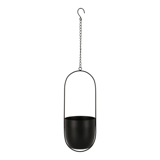 Metal Hanging Planter - Black Nordic Style Plant Holder