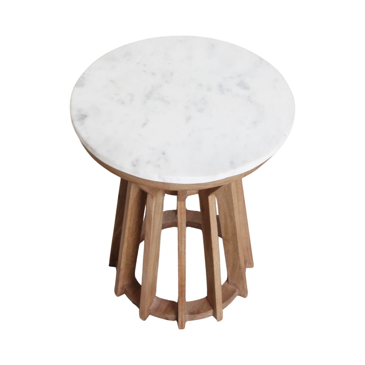 Sarawak side table marble white - 40x40x50 cm