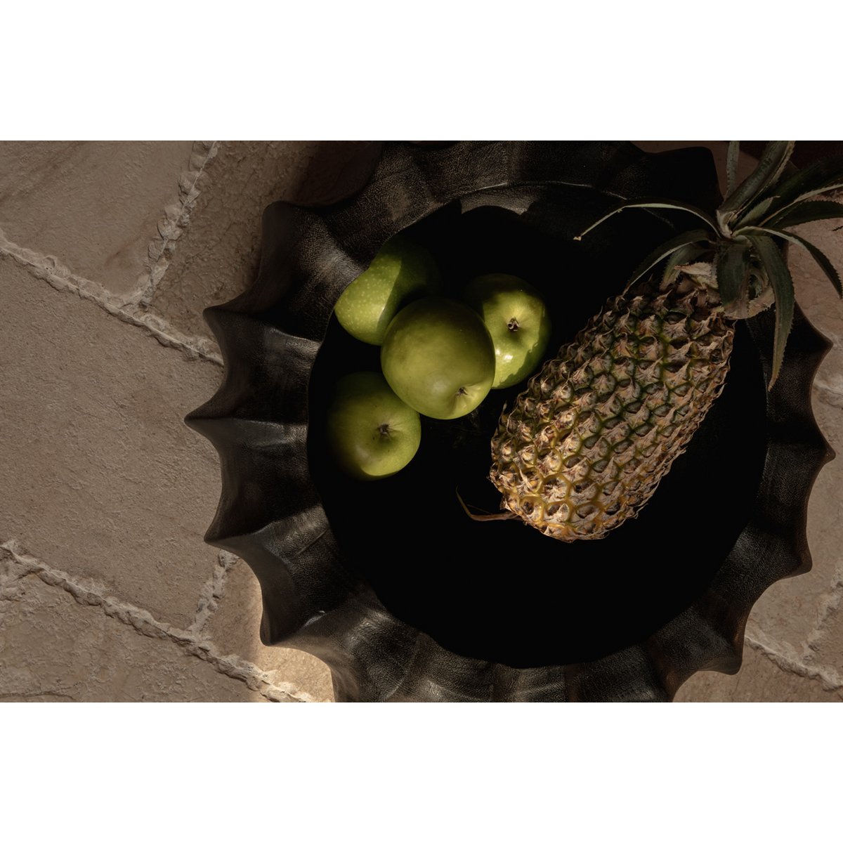 Mango Wood Decorative Bowl - Black Kuro Kabocha