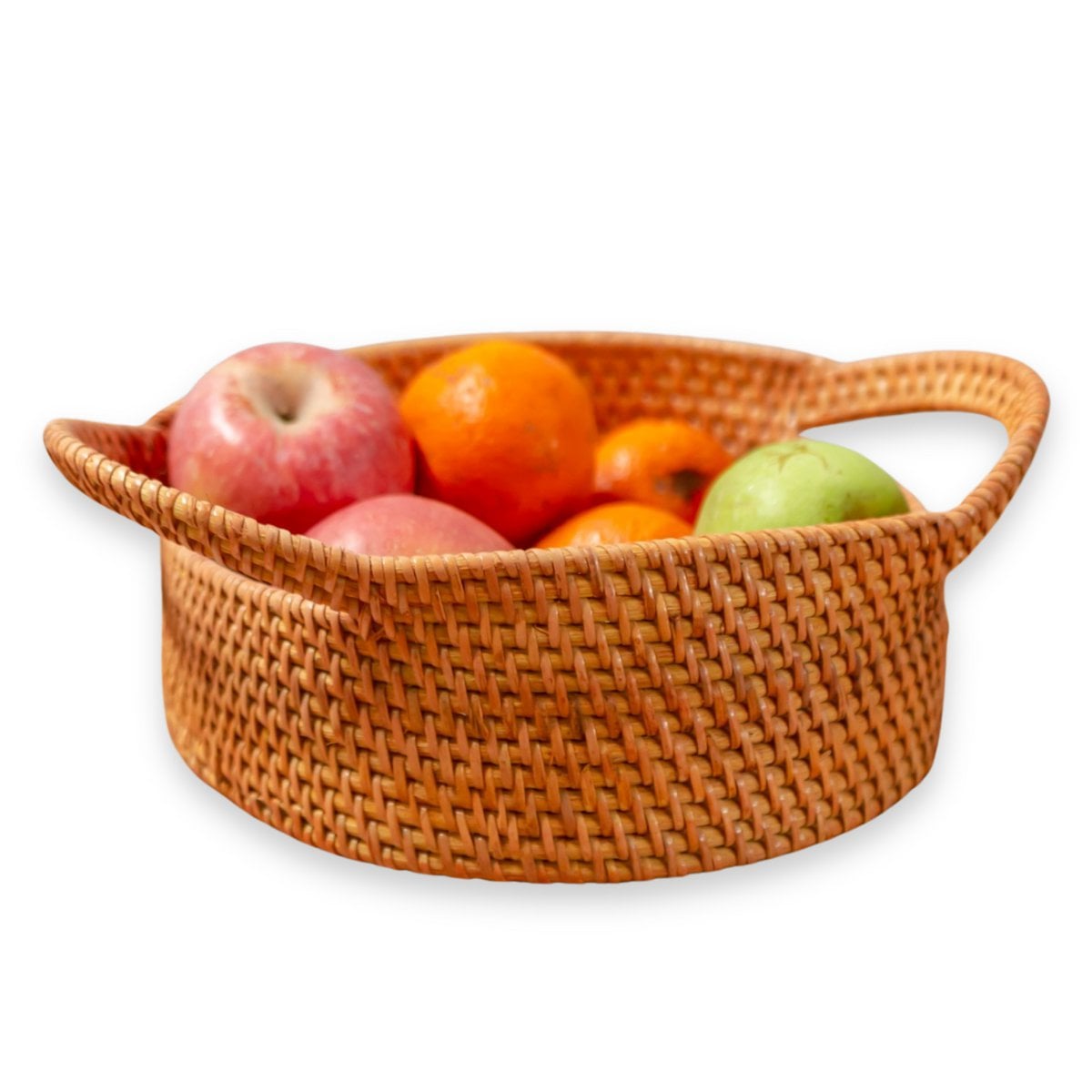 Kleiner Rattan-Aufbewahrungskorb Dekokorb SUWARI (2 Größen) ideal als Brotkorb oder Obstschale