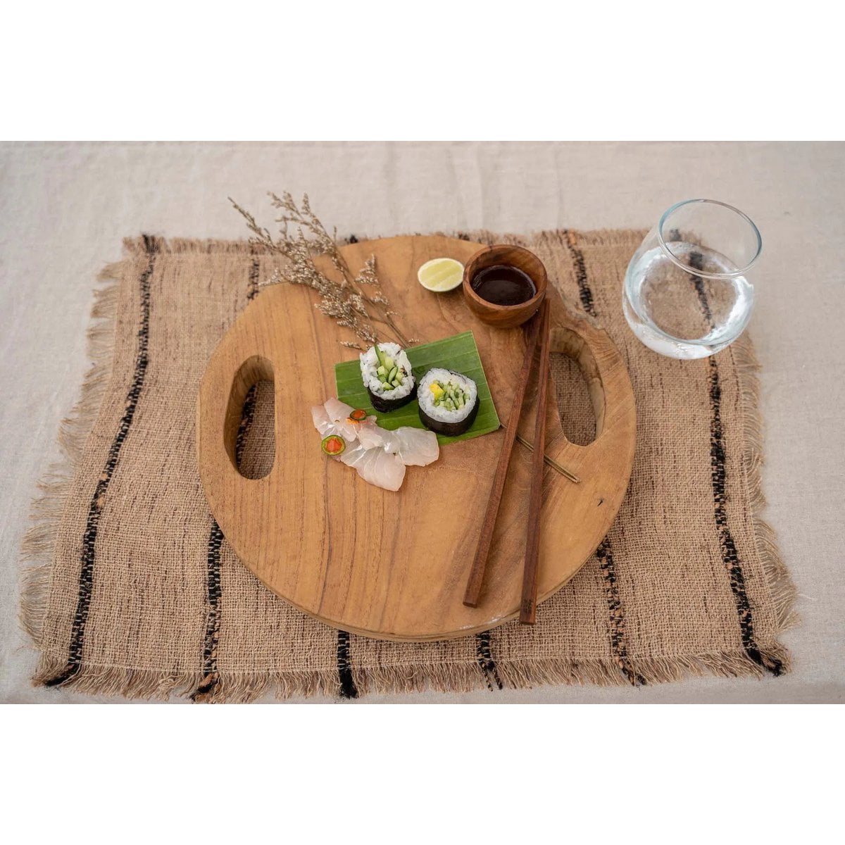 Teak Root Serving Tray - Natural Wood, Small Rustic Tray