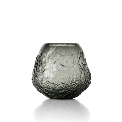 Glass Vase - Black Earth Crater Vase - Large