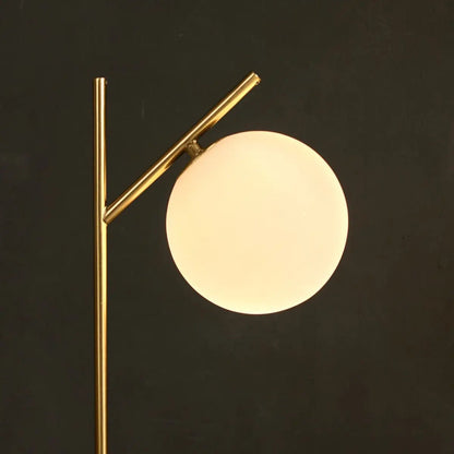 Marble Table Lamp with Frosted Glass – Modern Bedside Lamp
