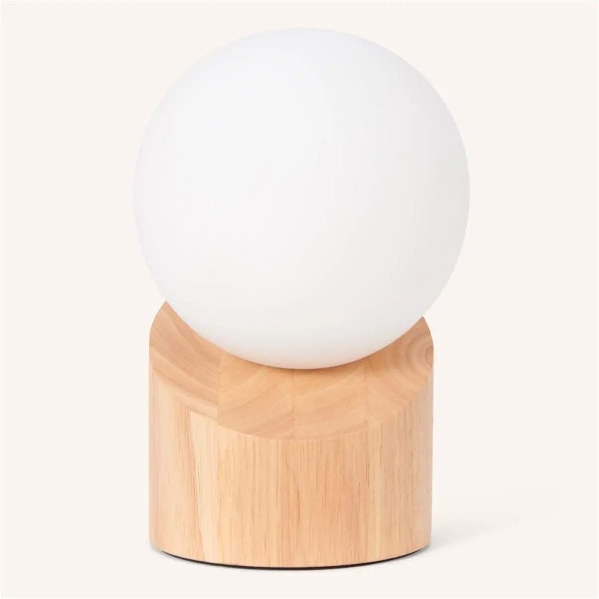 Quin Light Brown Wooden Lamp | Frosted Glass, Corded & Lighting