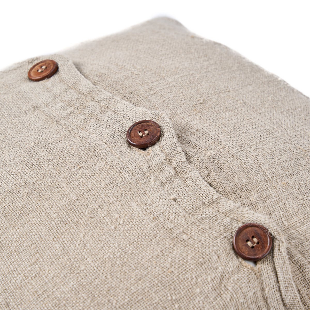 Linen Cushion Cover - Natural Handmade Pillow, 50x50