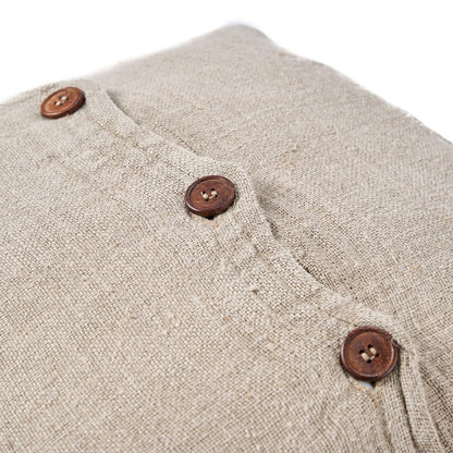 Linen Cushion Cover - Natural Handmade Pillow, 50x50