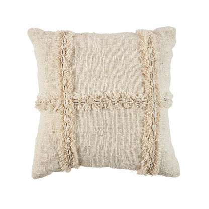 Natural Cotton Cushion Cover - Boho Style, 50x50 cm