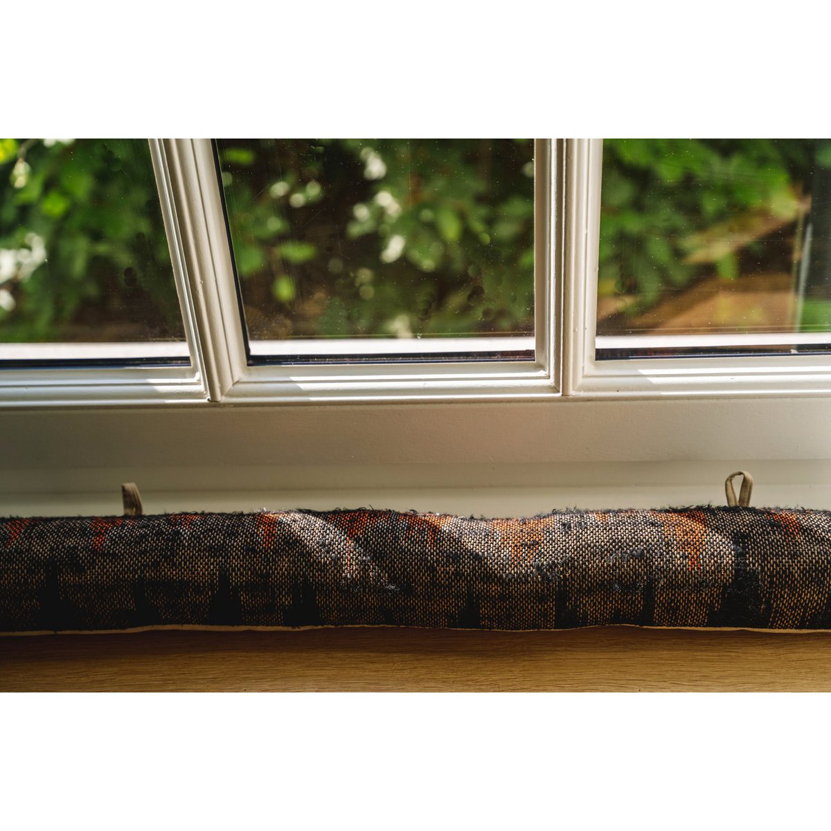 Oh My Gee Modern Door Draft Stopper – Energy Saving Black & Orange