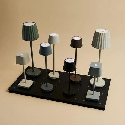 Combi Set Professional | 8 x Sarphati Mini Gold Rechargeable Table Lamps & 1 x Central Station Charging Station