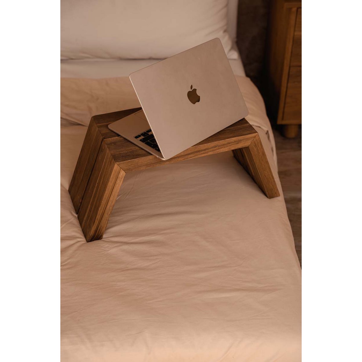 Teak Side Table - Natural Cocoon Accent Table