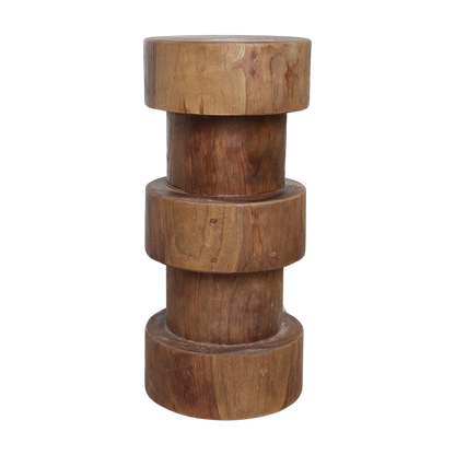 Teak Bar Stool - Natural Totoma Wood Accent Stool