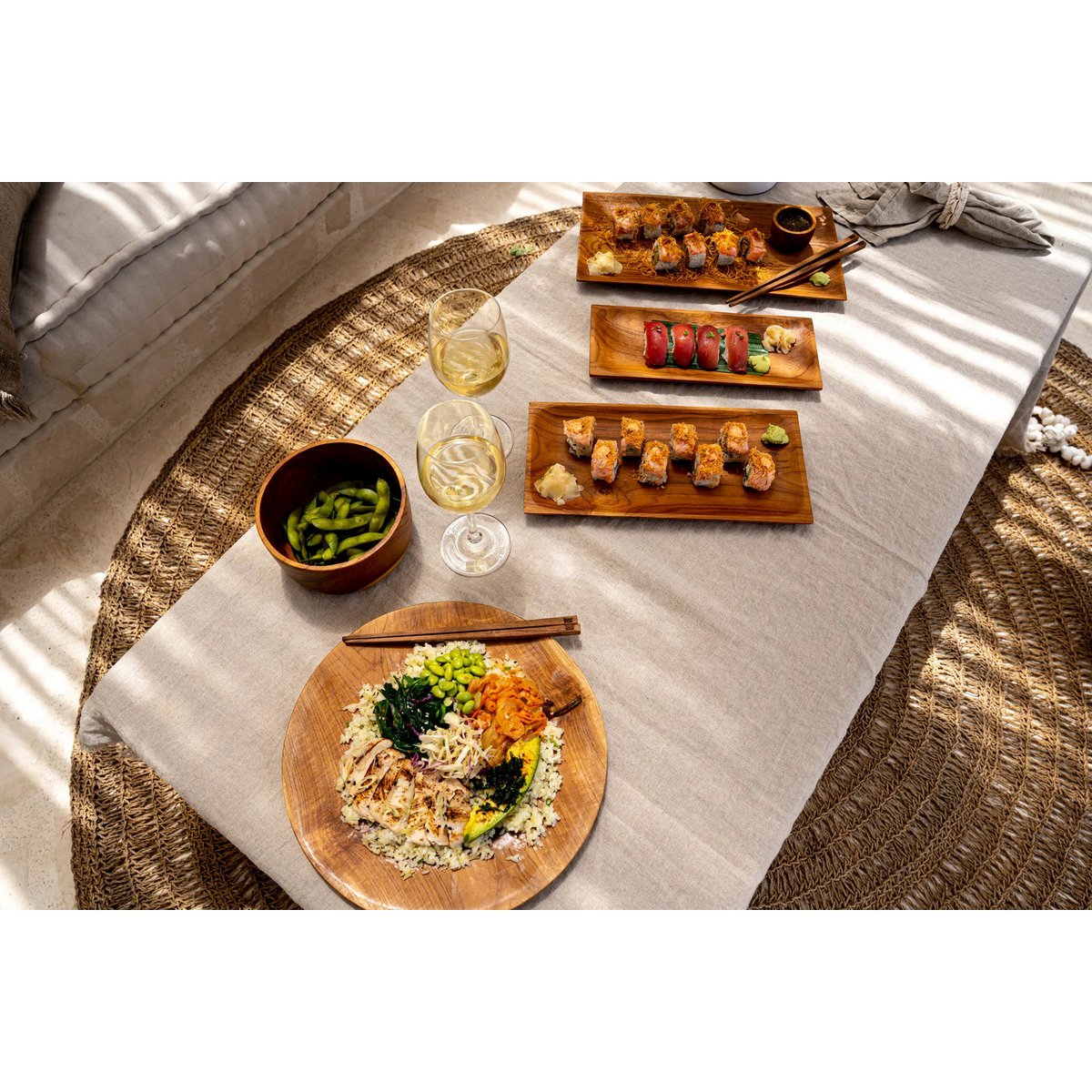 Teak Root Sushi Plate - Medium