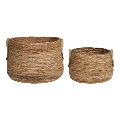 Banana Leaf Storage Baskets – Natural Woven Set of 2
