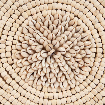 Coastal Shell Decorative Sculpture on Stand – Natural White Ornament