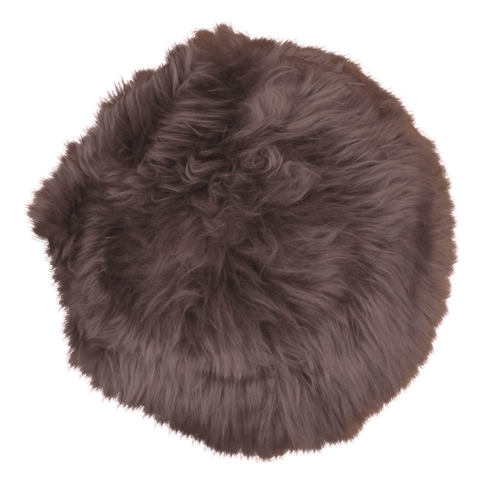 Lambskin Seat - Real Lambskin, Brown - Ø35 cm